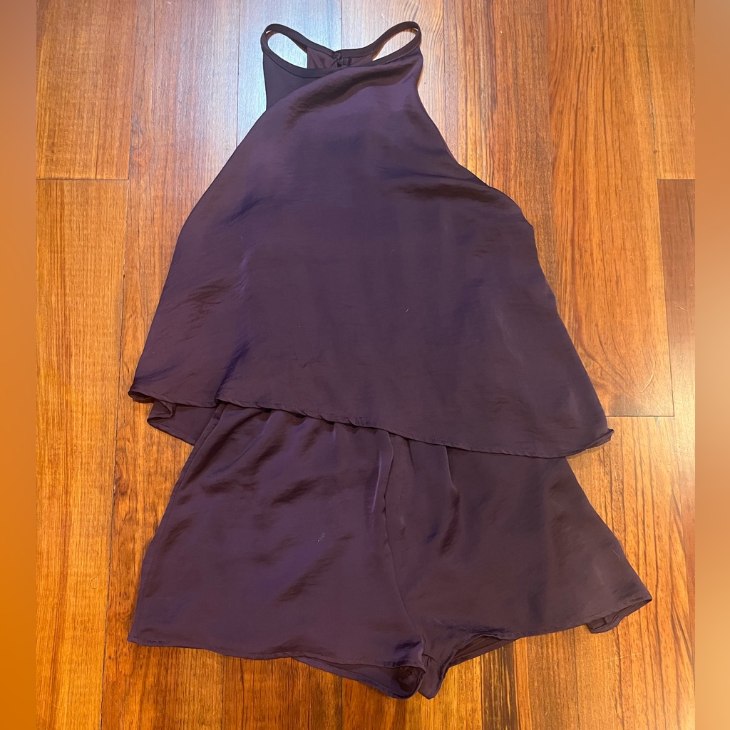 Purple Silk Romper